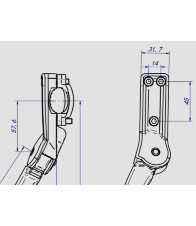 Ursus Easy Master Stay Kickstand - 335mm, Black