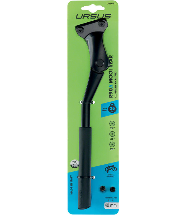 Ursus Mooi Rear Direct Mount Kickstand - 40mm Plate, Black