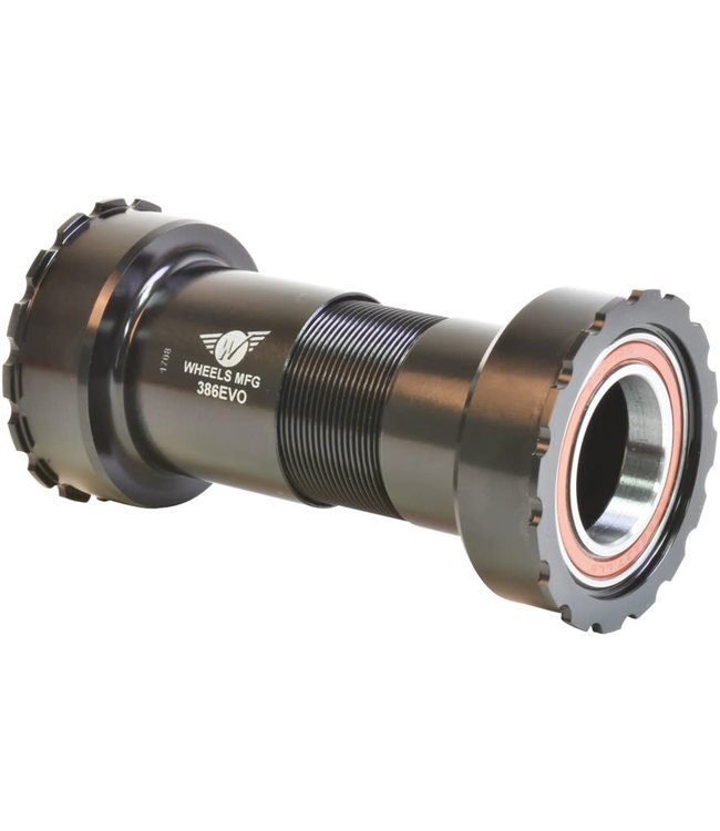 Wheels Manufacturing 386 EVO Bottom Bracket with Angular Contact Bearings for 24mm (Shimano) Spindles