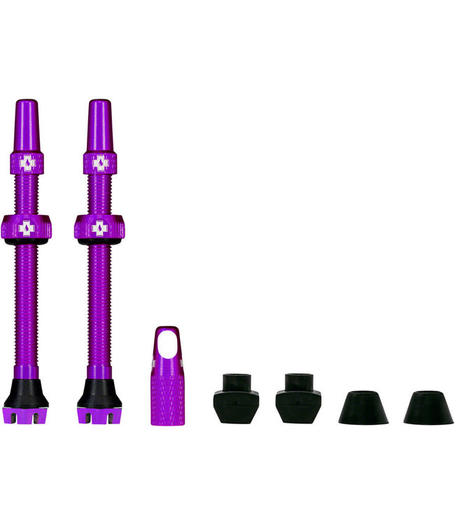 Muc-Off V2 Tubeless Valve Kit - Purple, 60mm, Pair