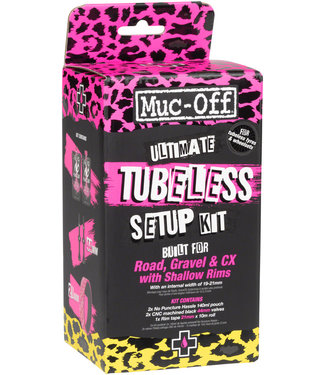 Muc-Off Muc-Off Ultimate Tubeless Kit - Road/Gravel/CX, 21mm Tape,  44mm Valves