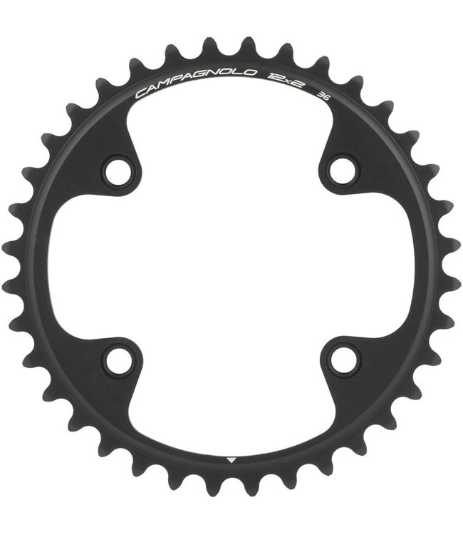 Campagnolo Chorus 12-Speed Chainring and Bolt Set - 36t, 96mm Campagnolo Asymmetric, 4-Bolt, Black