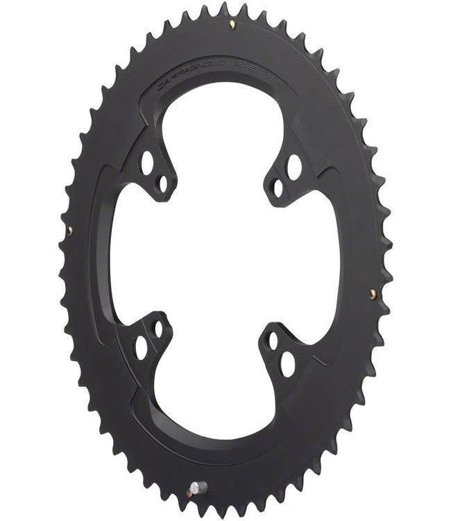 Campagnolo Chorus 12-Speed Chainring and Bolt Set - 52t, 123mm Campagnolo Asymmetric, 4-Bolt, Black