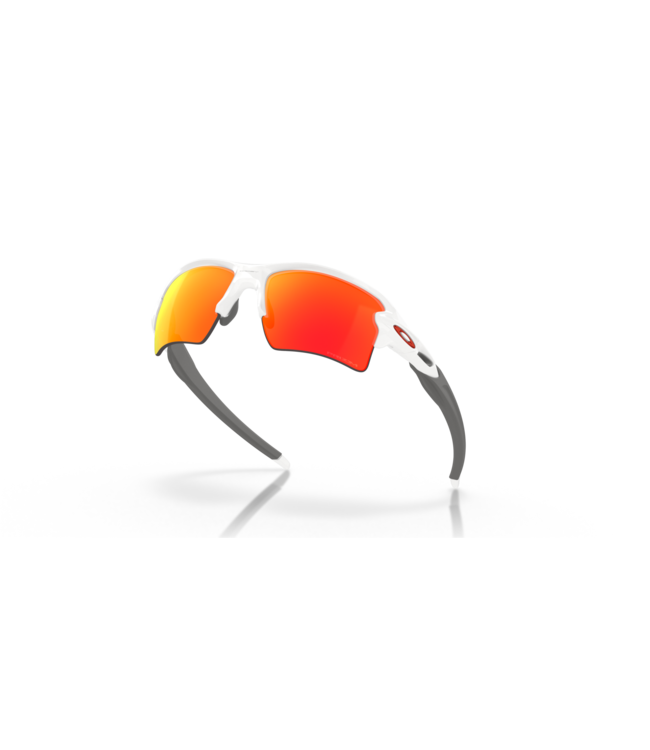 Flak 2.0 XL Pol White w/ PRIZM Ruby