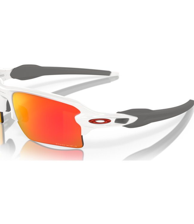 Flak 2.0 XL Pol White w/ PRIZM Ruby