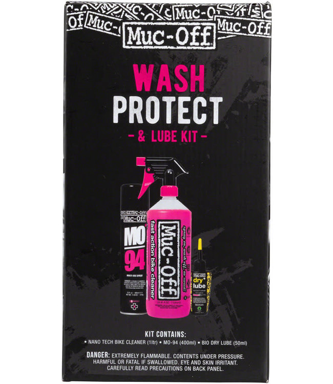 Muc-Off Bike Care Kit: Wash, Protect and Lube, with Dry Conditions Chain Oil