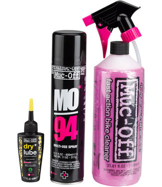 Muc-Off Muc-Off Bike Care Kit: Wash, Protect and Lube, with Dry Conditions Chain Oil