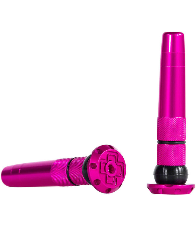 Muc-Off Stealth Tubeless Puncture Plugs Tire Repair Kit - Bar-End Mount, Pink, Pair