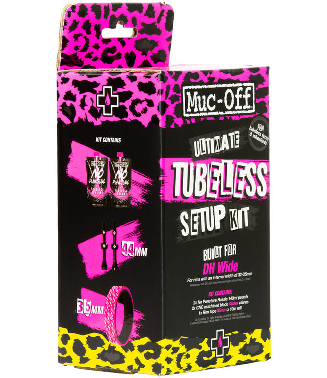 Muc-Off Ultimate Tubeless Kit - DH/Plus, 35mm Tape, 44mm Valves