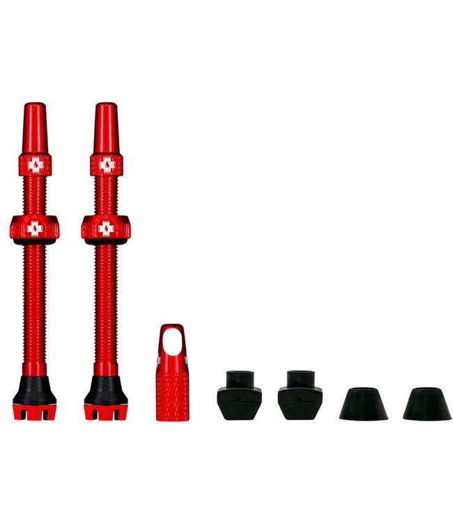 Muc-Off V2 Tubeless Valve Kit - Red 80mm Pair