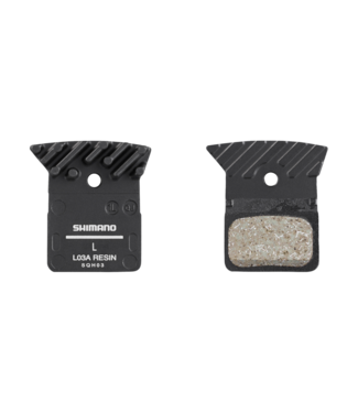 SHIMANO Shimano L05A-RF Disc Brake Pad and Spring - Resin Compound, Finned Alloy Back Plate, One Pair