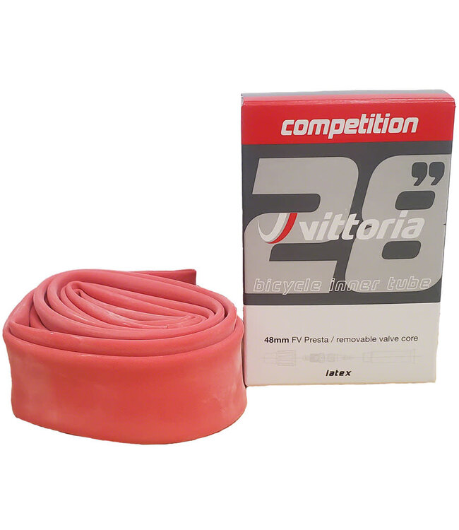 Vittoria Latex Tube: 700 x 25-28 mm 48mm Presta with Removable Valve Core