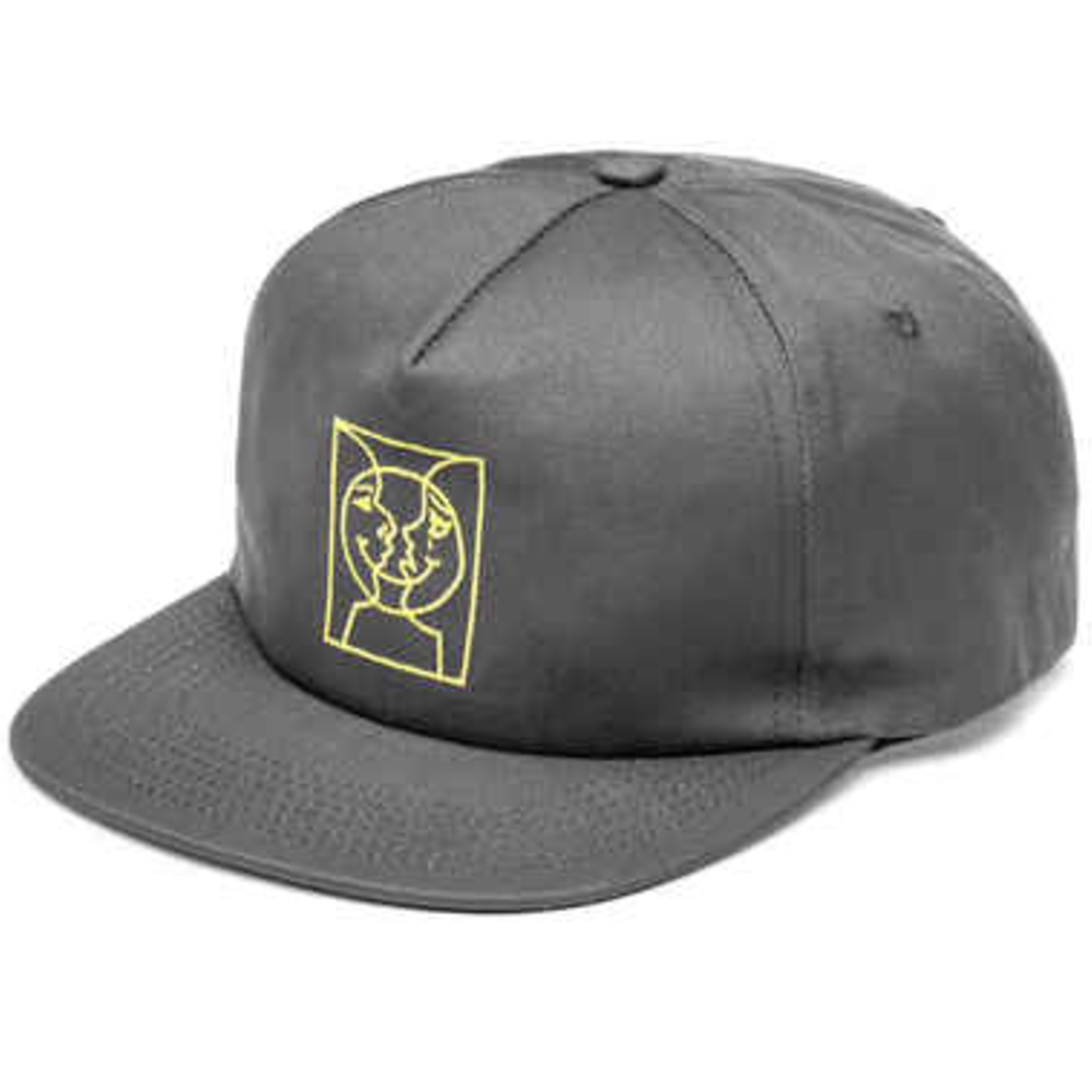 Krooked Moonsmile Raw Hat - Grey/Yellow