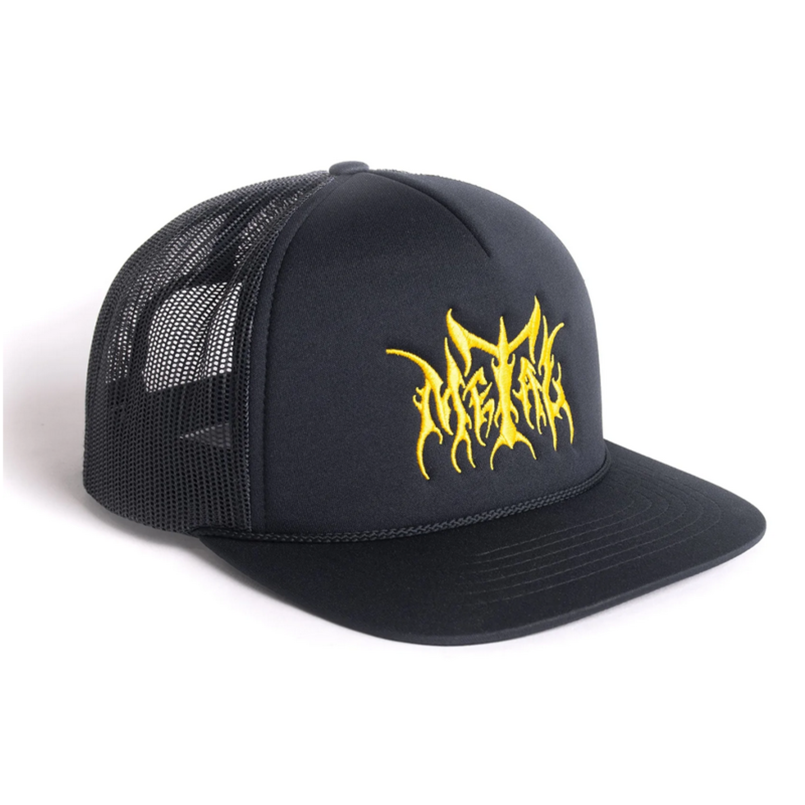 Metal Metal Logo Trucker Hat - Black
