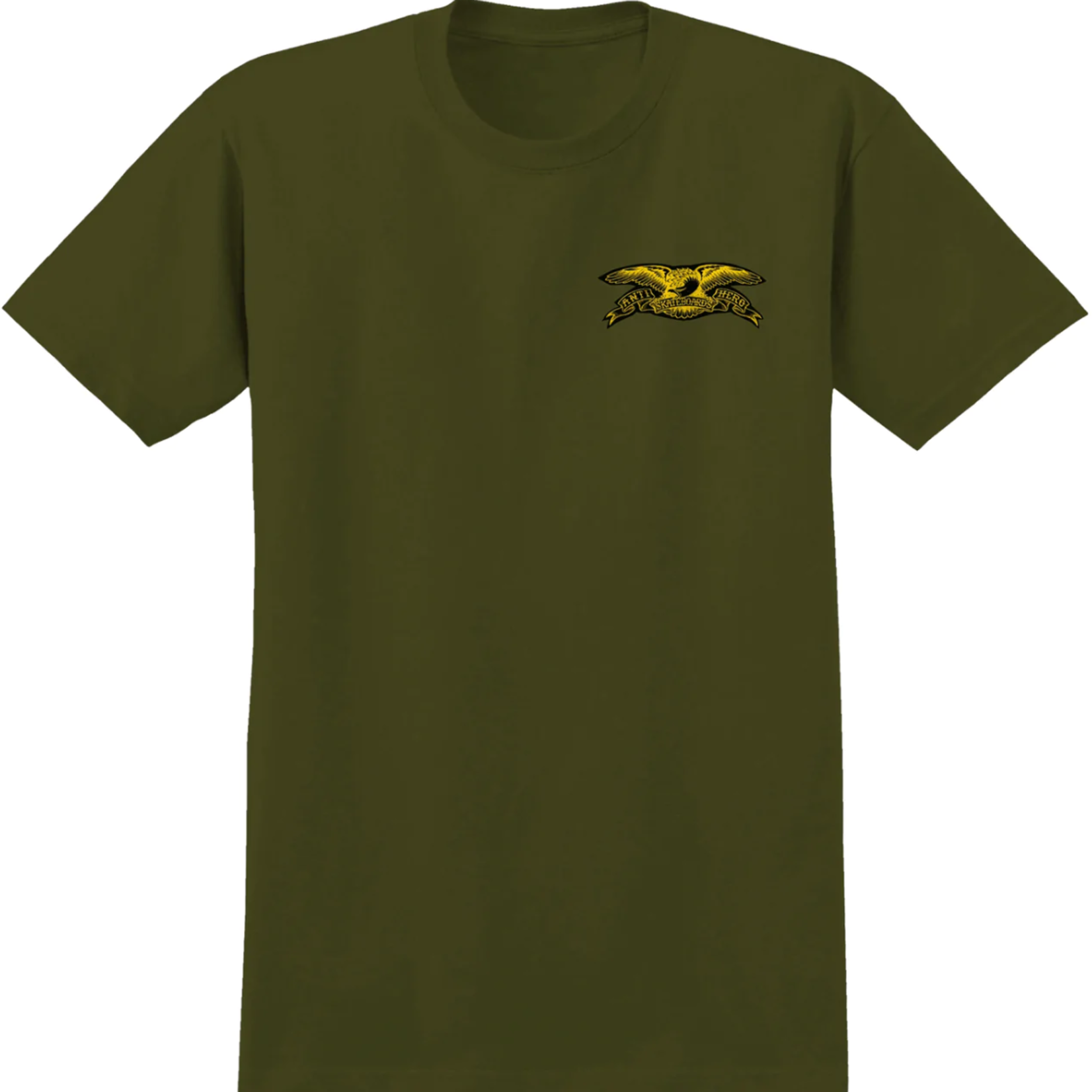 Anti Hero Anti Hero Basic Eagle Chest Tee - Military Green/Yellow