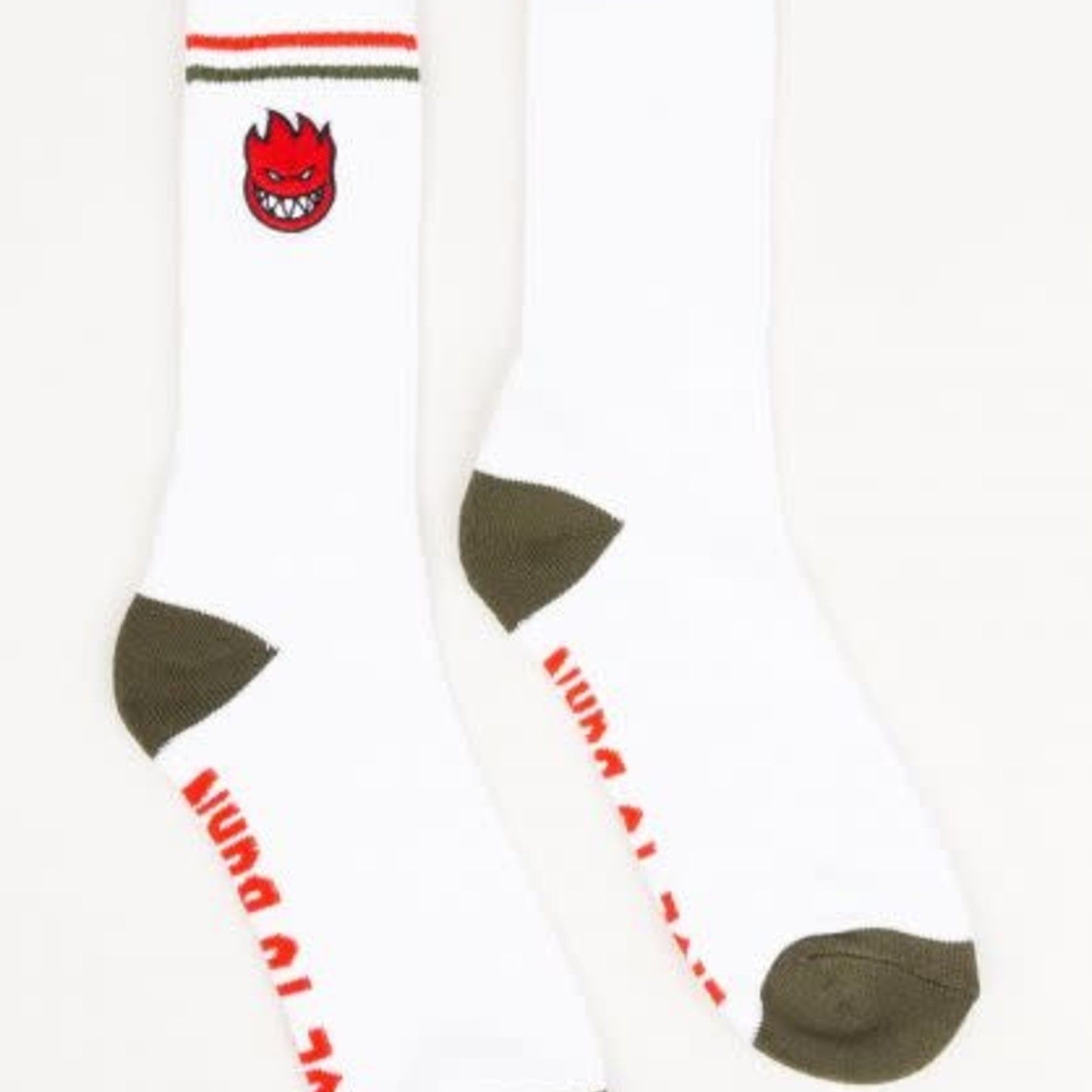 Spitfire Spitfire Bighead Fill Socks - White/Olive/Red
