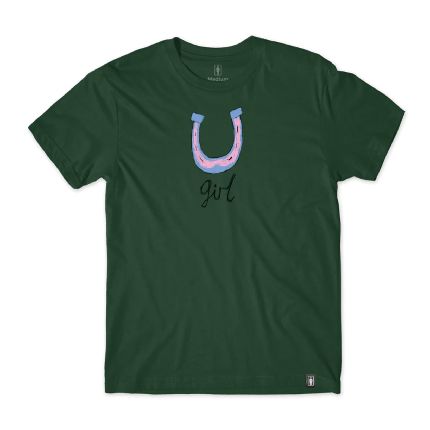 Girl Girl Horseshoe Tee - Forest