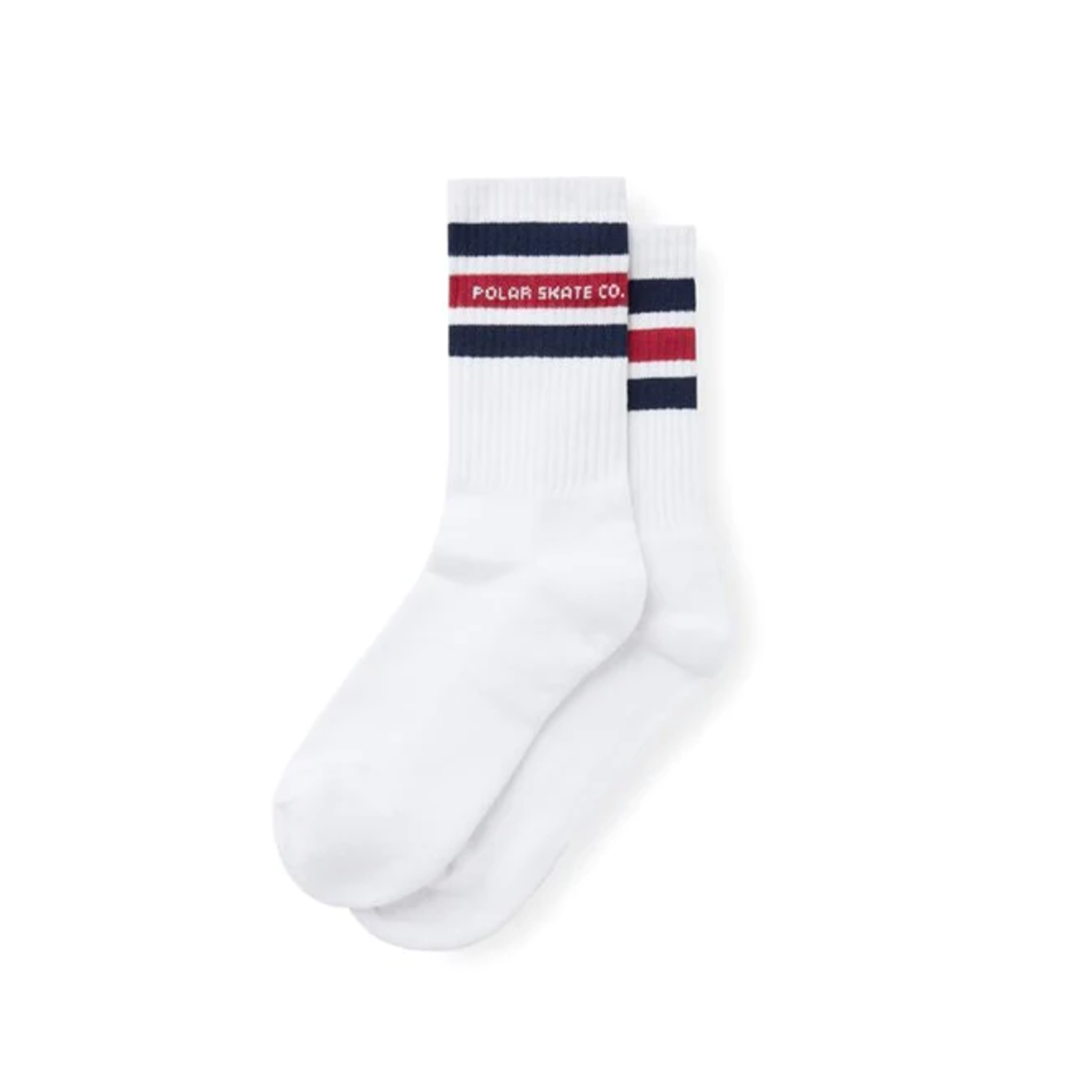 Polar Polar Fat Stripe Socks - White/Navy/Red