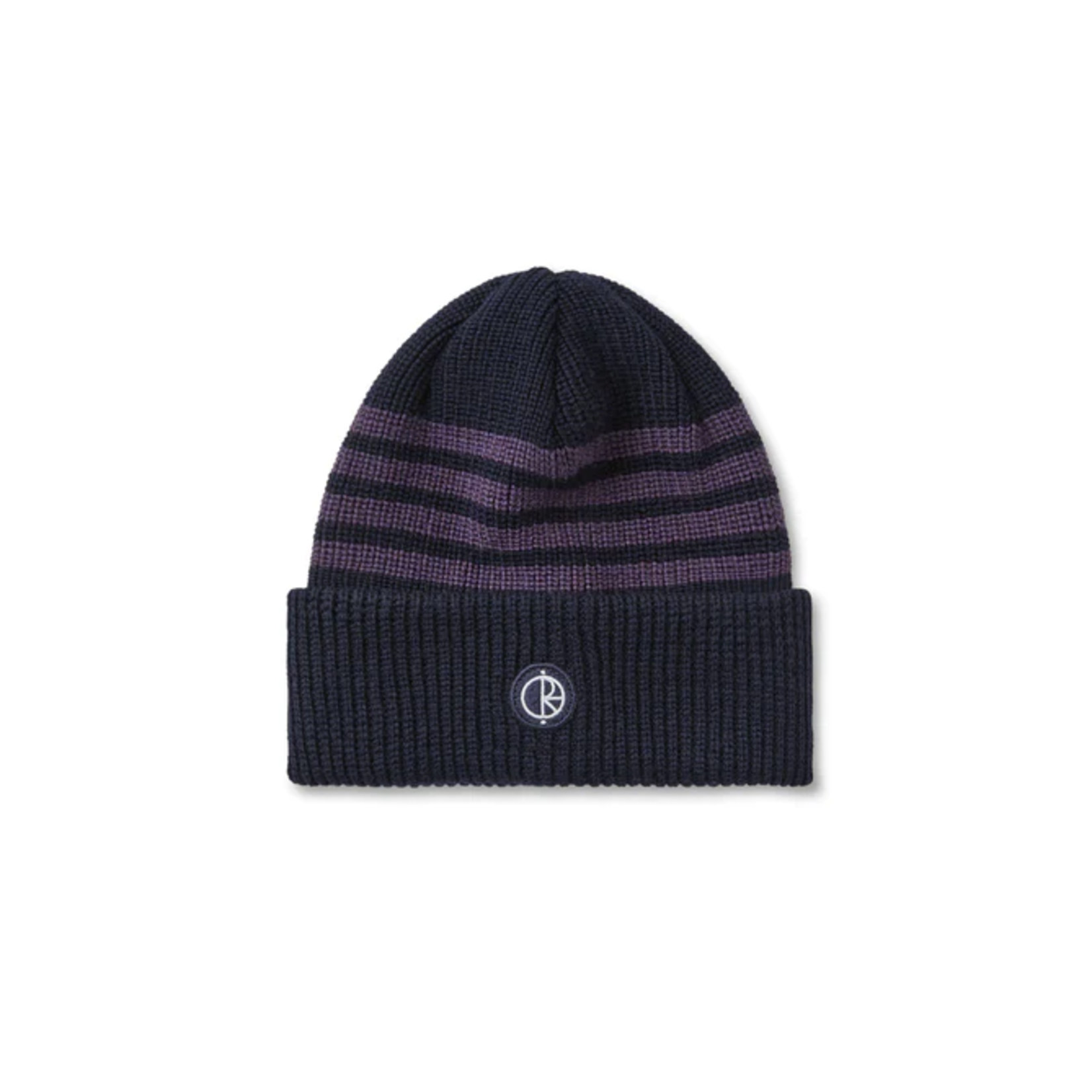 Polar Polar Stripe Merino Toque - Navy/Purple