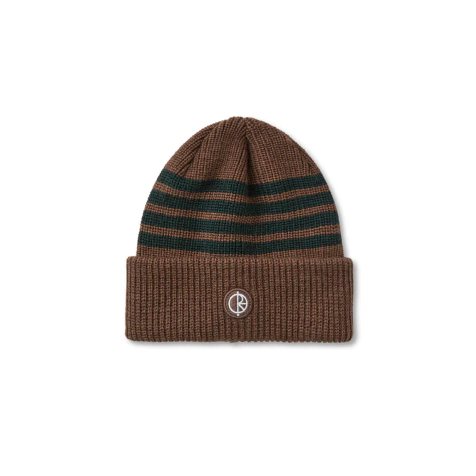 Polar Polar Stripe Merino Toque - Brass/Dark Green