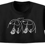 Unity Buds Crop Top Tee - Black