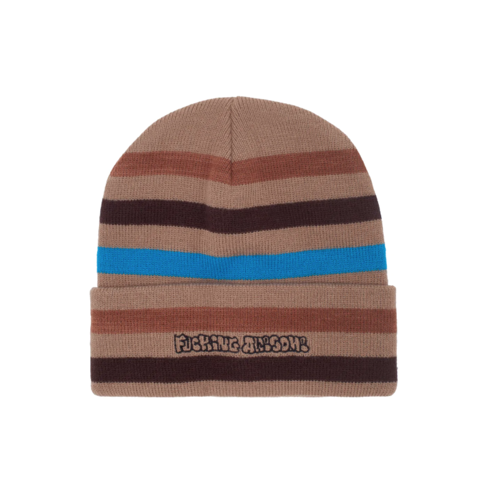 Fucking Awesome Fucking Awesome Wanto Striped Toque - Brown