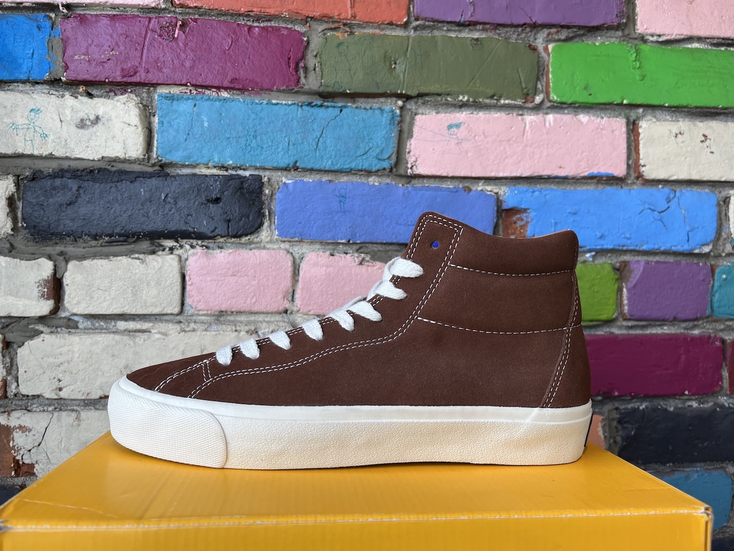 Last Resort AB Shoes - VM003 Suede HI - Chocolate/White