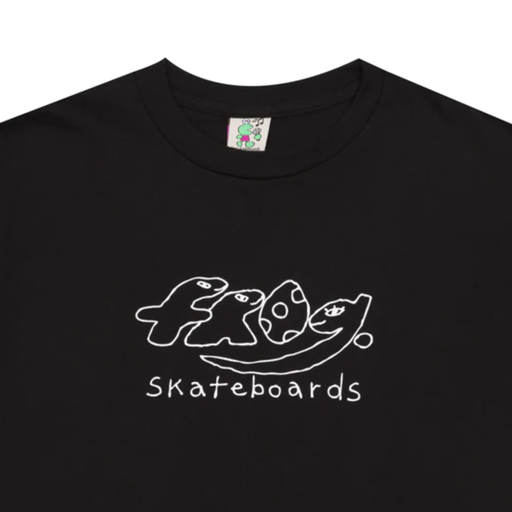 Frog Frog Dino Logo T-Shirt Black/White -
