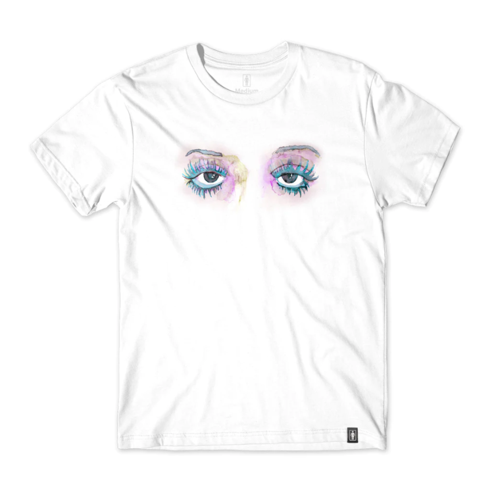 Girl Girl Party Eyes Tee - White