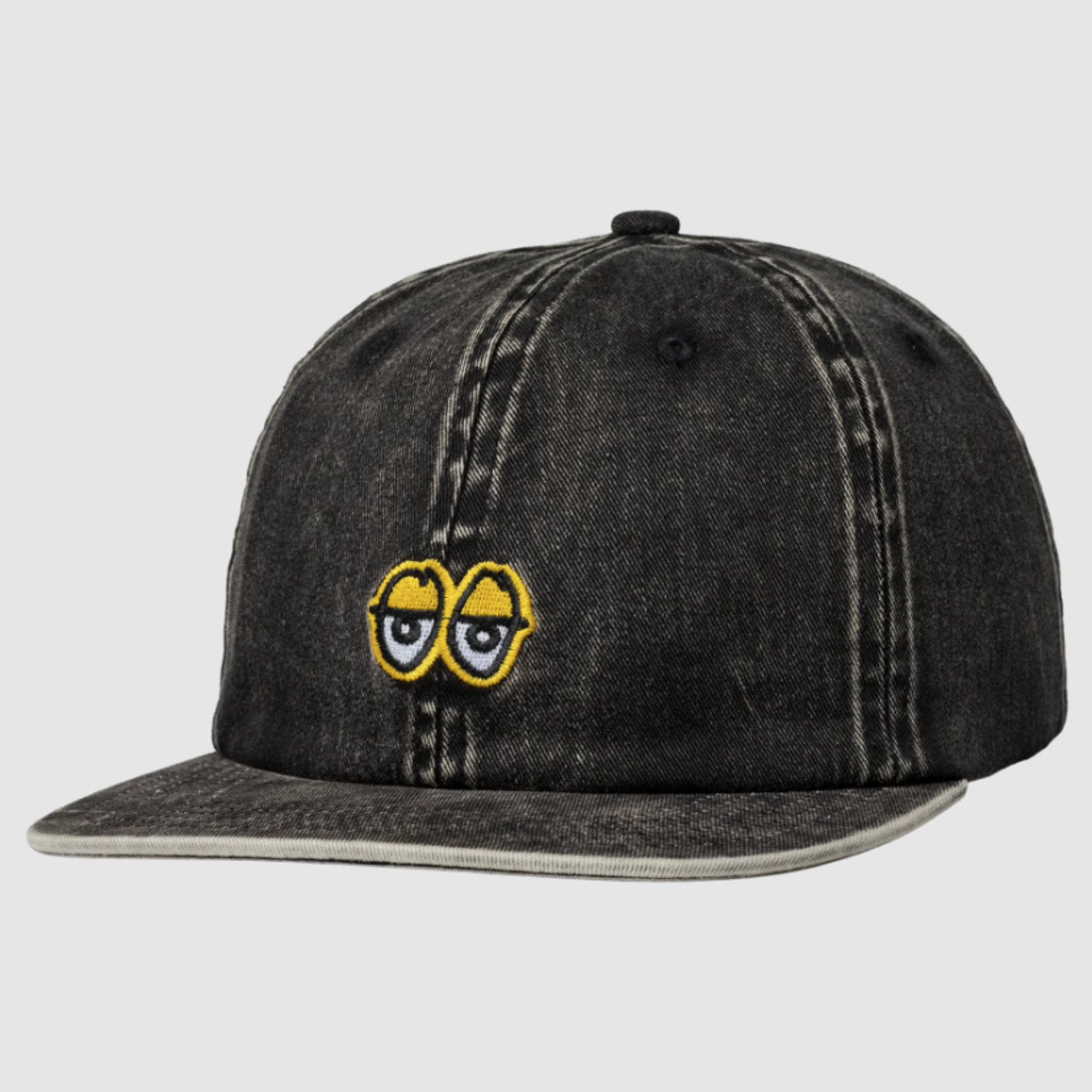 Krooked Krooked Eyes Hat - Black Wash/Gold