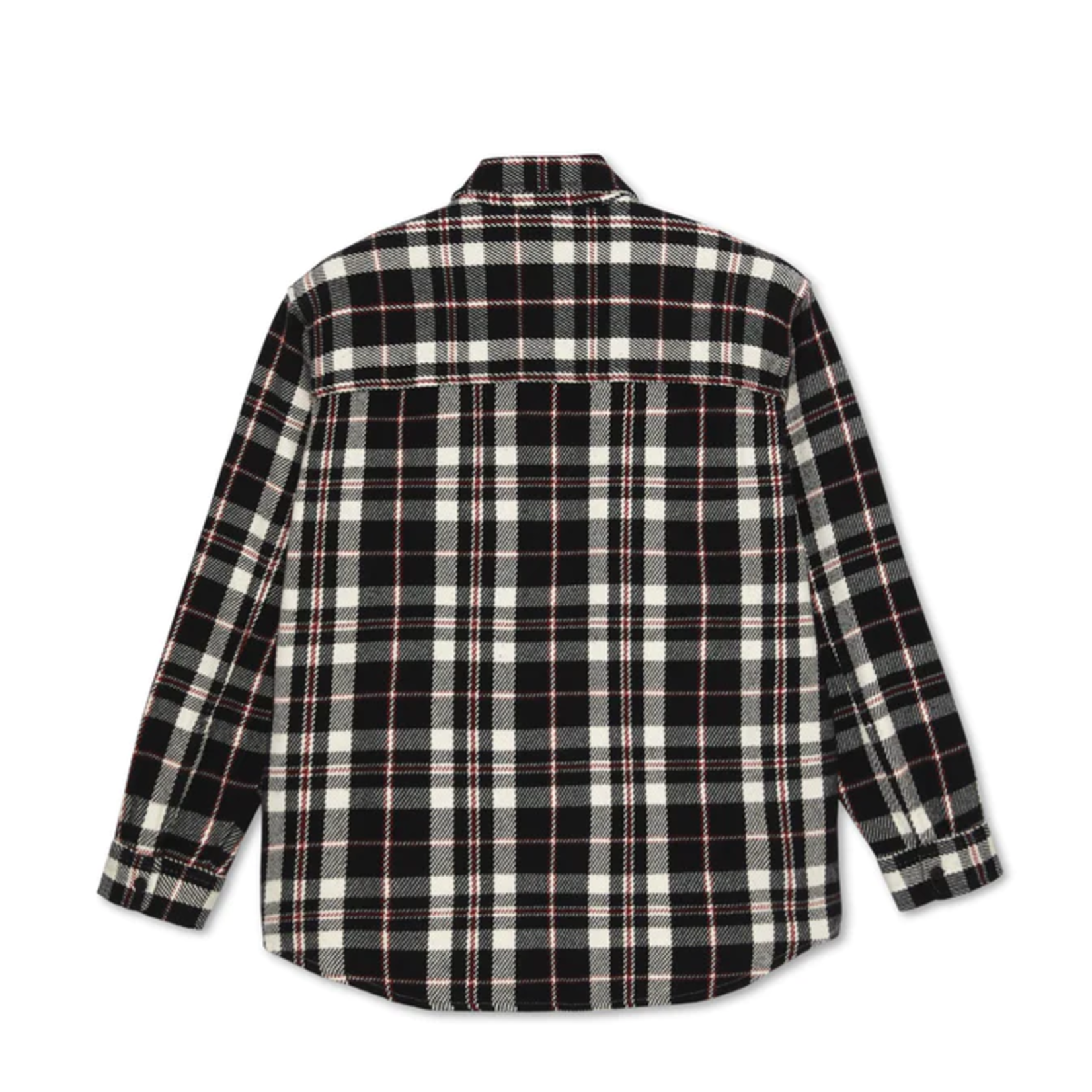 Polar Polar Big Boy Overshirt Flannel - Black/Cloud White/Red