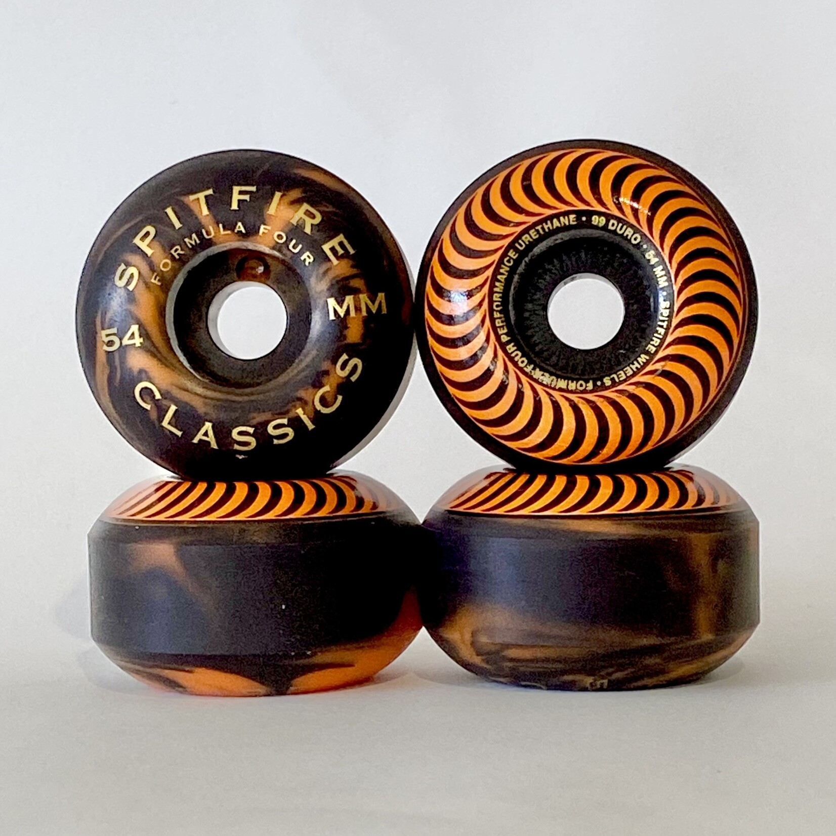 Spitfire Spitfire F4 99d Classic Wheels 54mm - Black/Orange Swirl