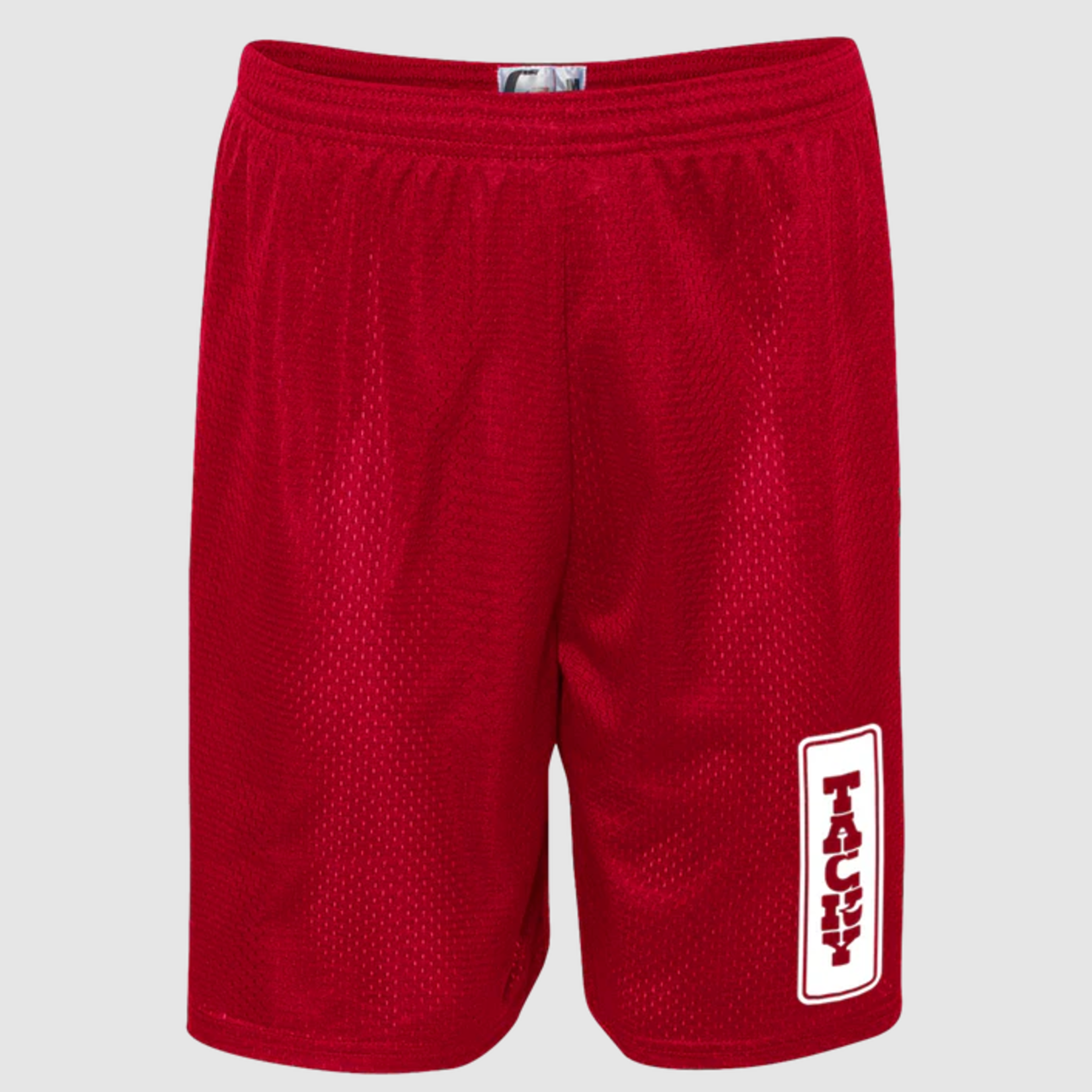 Tacky Joy Factory Tacky Joy Factory Red Mesh Shorts -