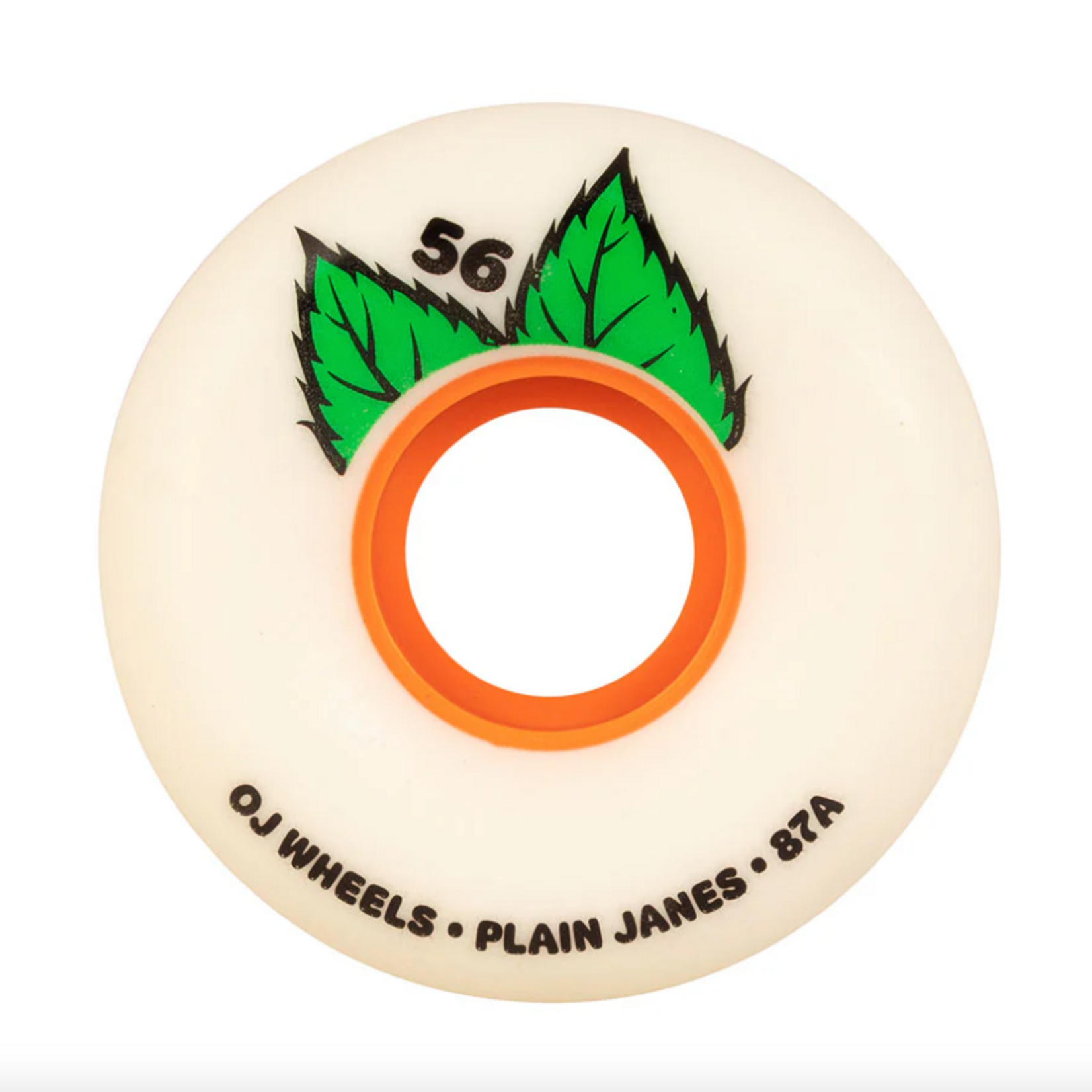 OJ Wheels OJ Plain Jane Keyframe 87A Wheels 56mm - White