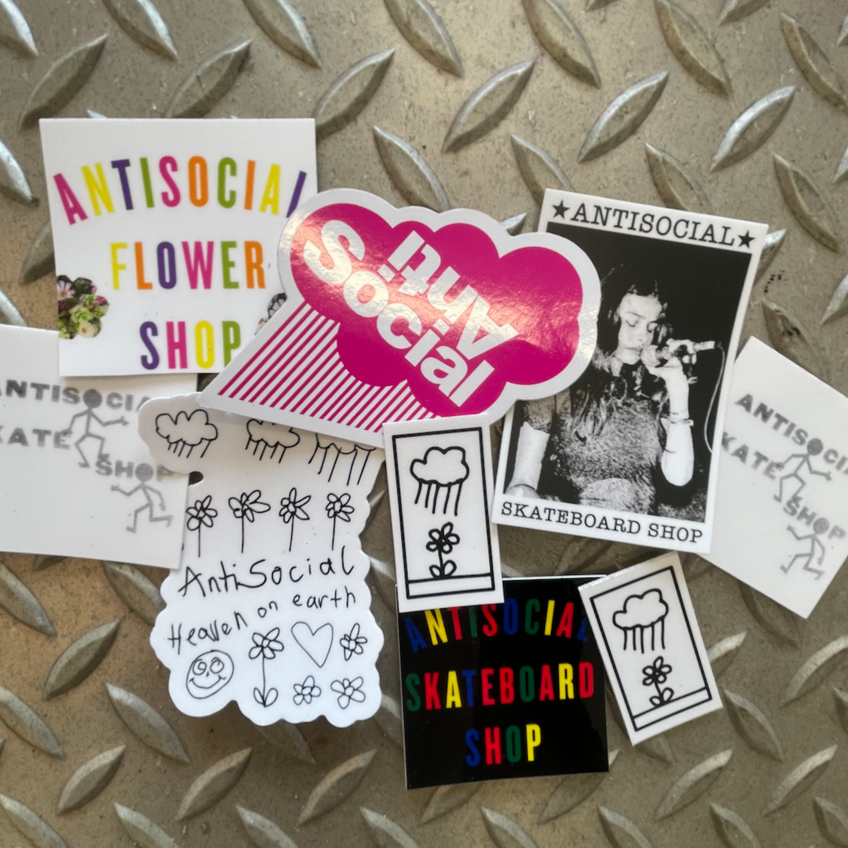 Antisocial Antisocial Sticker Pack ( Nine and Assorted)