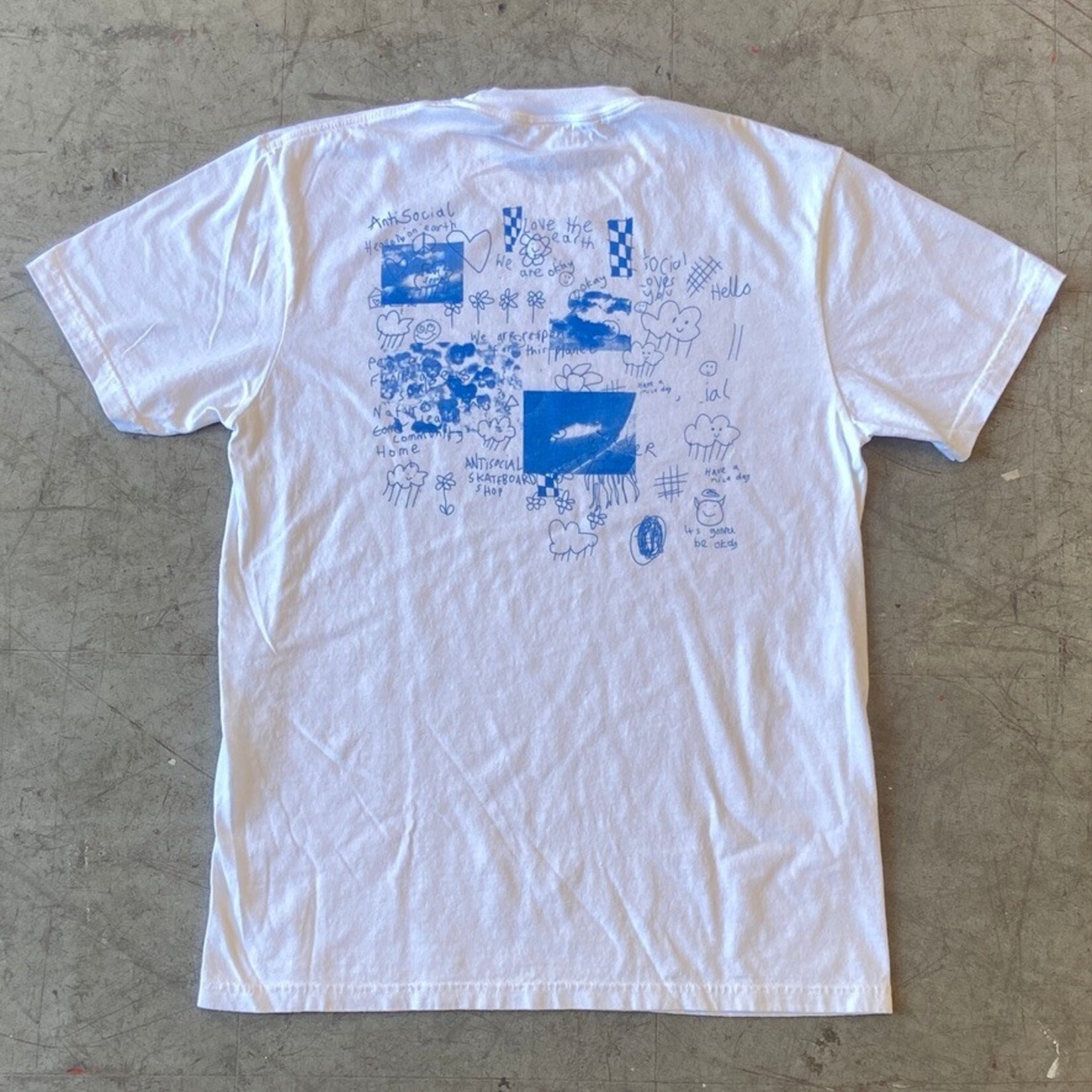 Antisocial Antisocial Tee- Chacha Cloud White