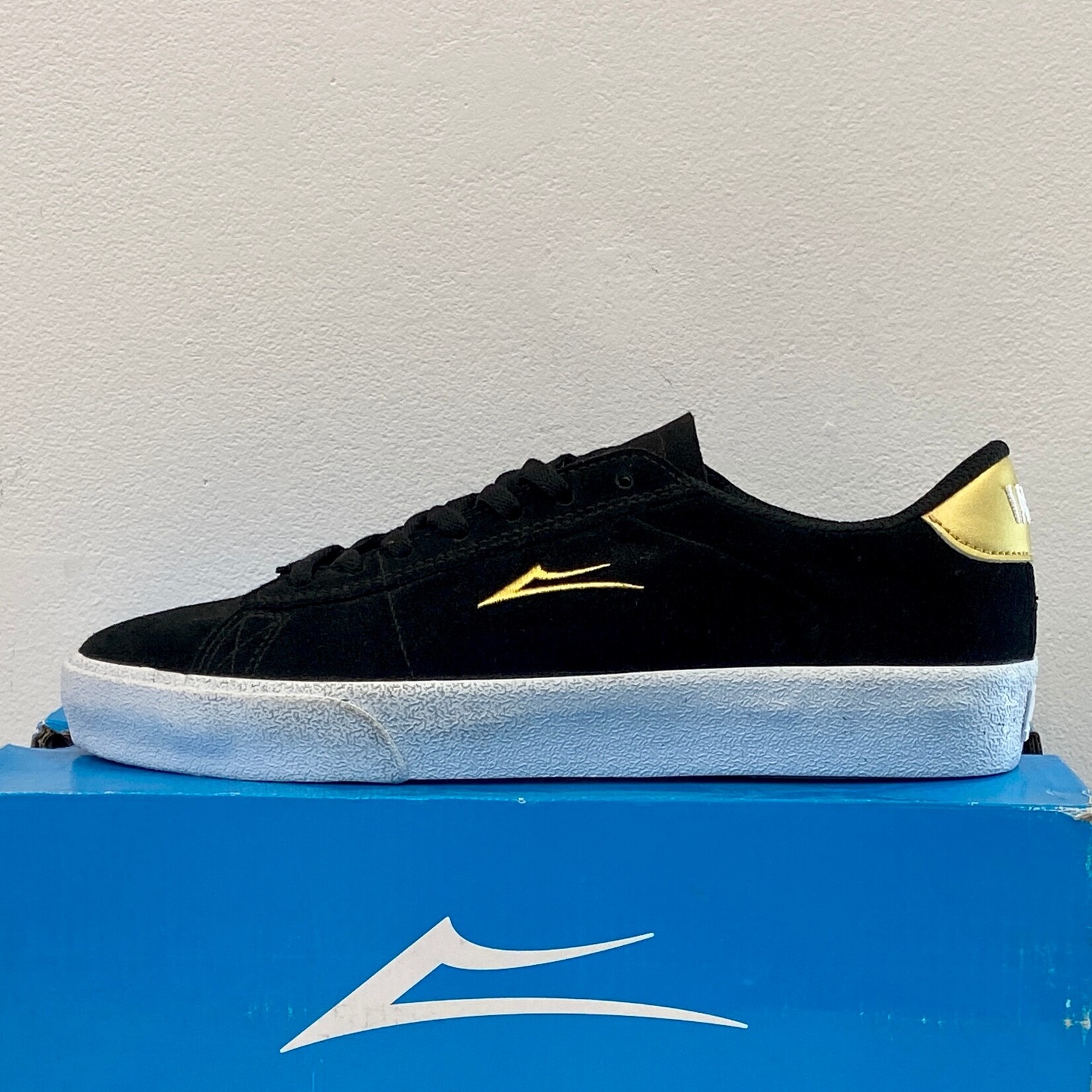 Lakai Newport Shoe - Black/Gold 8