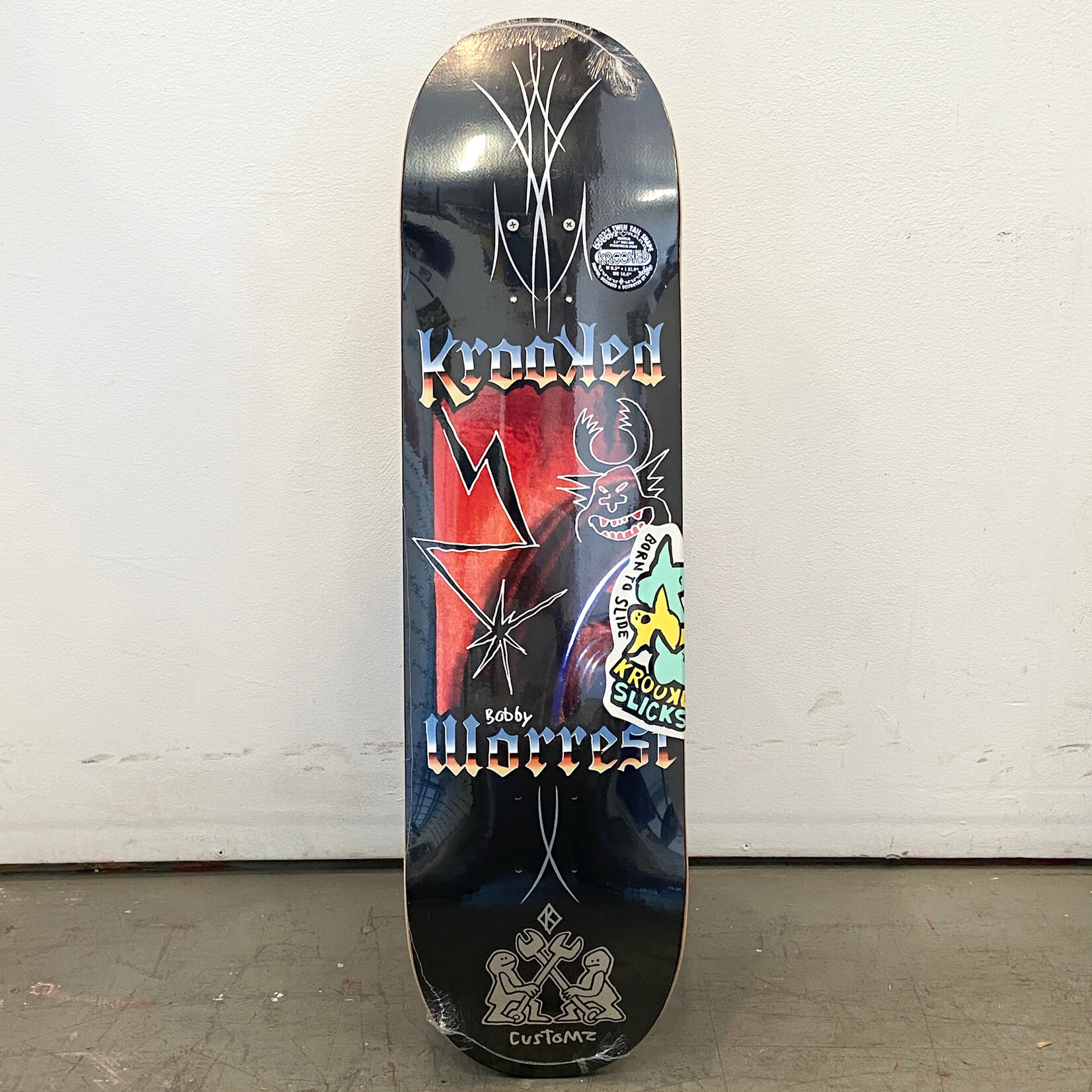 Krooked Krooked Skateboard 8.38 -  Worrest Chrm (Twin Tail/Slick Bottom)