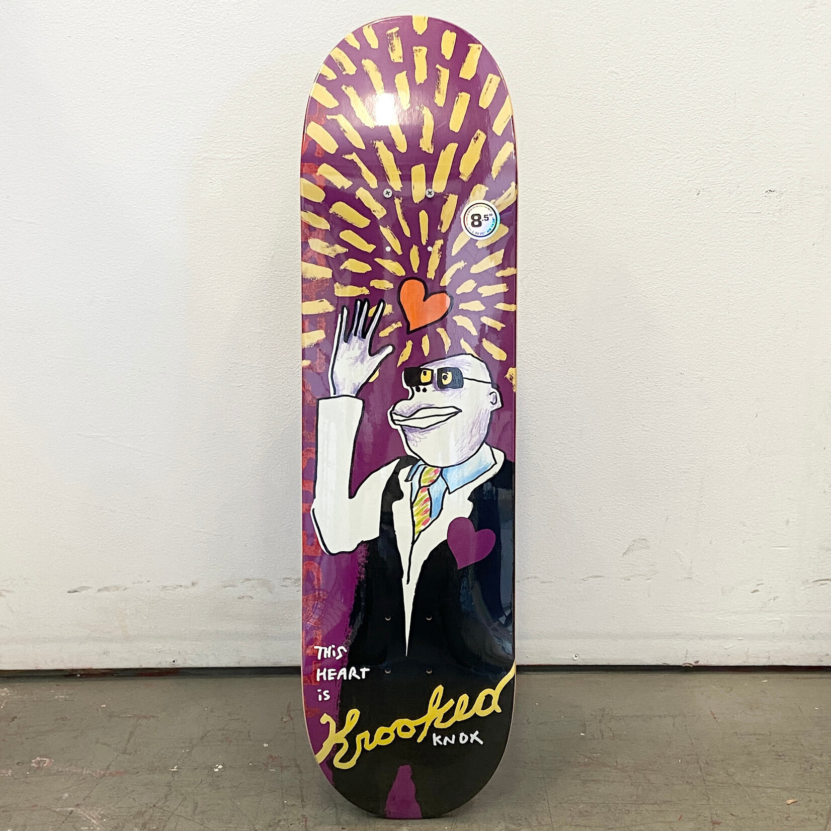 Krooked Krooked Skateboard 8.5 - Knox This Heart