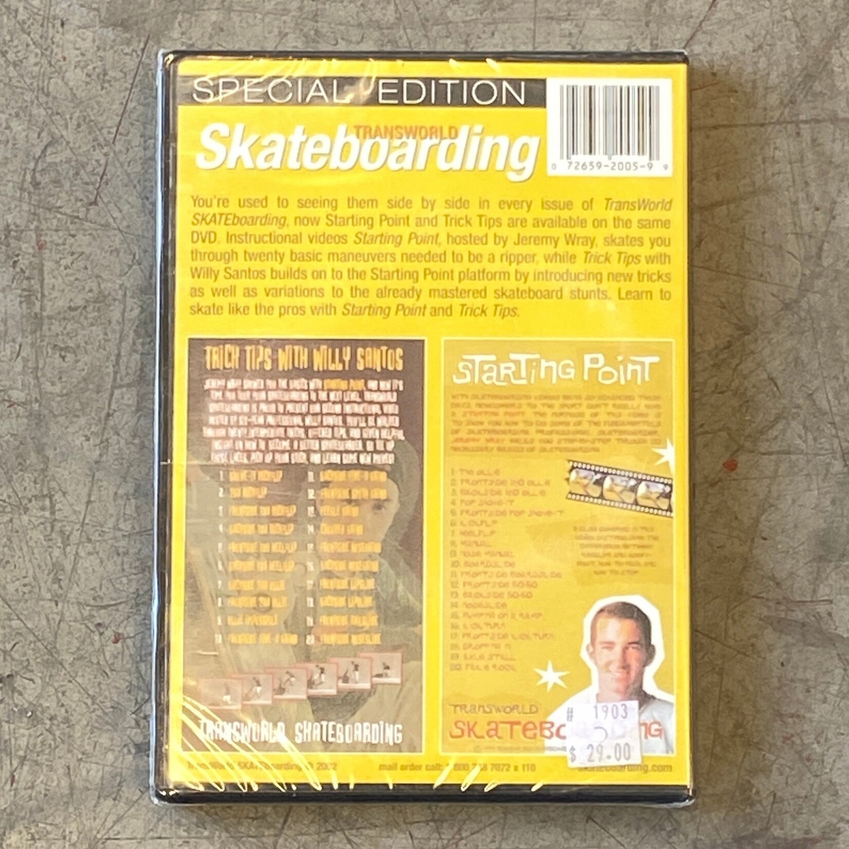 Transworld Skateboarding Two 4 One DVD : Trick Tips With Willy & Starting Point