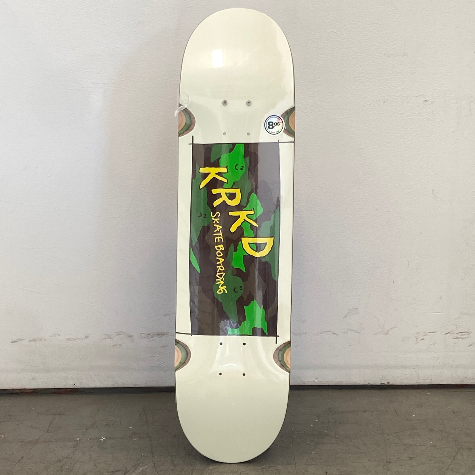 Krooked Krooked Skateboard 8.06 - TM Camo White