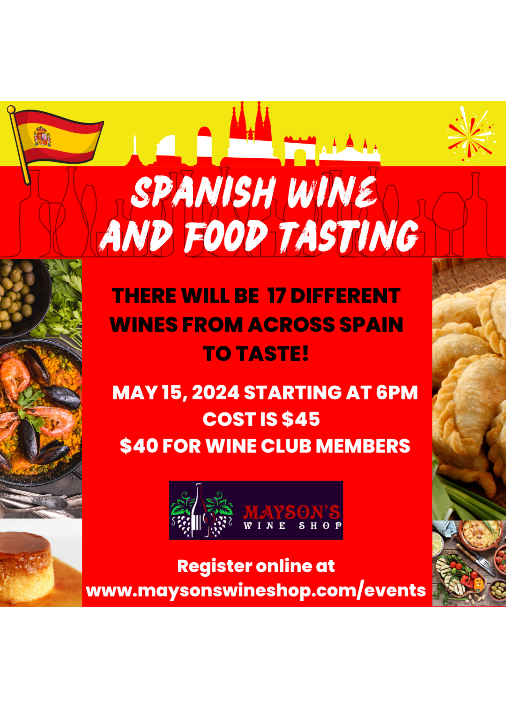 Spanish Wine & Food Tasting 05/15/24