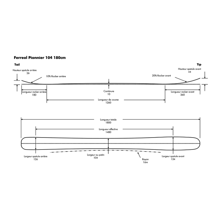 Ferreol Skis Pionnier 104