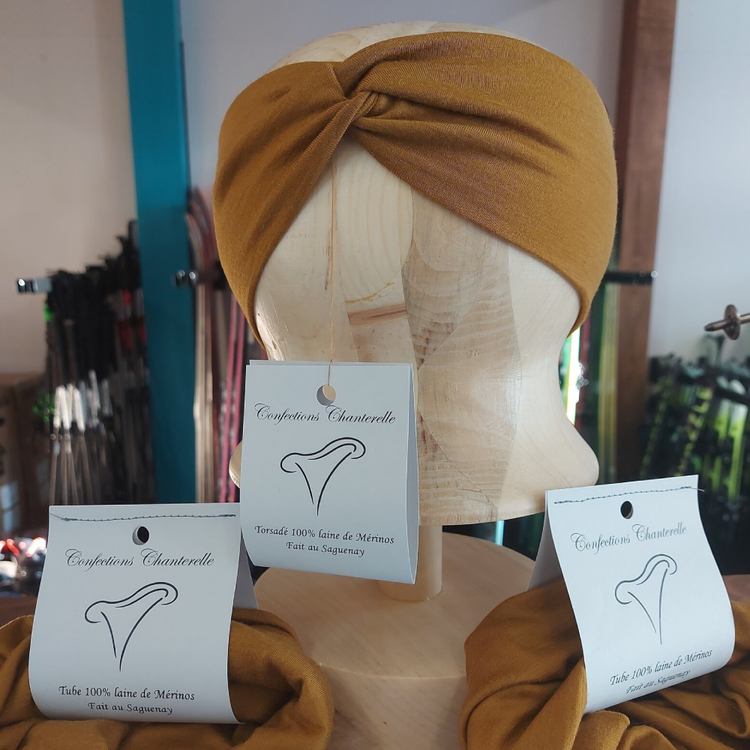 Confections Chanterelle Bandeau torsadé 100% laine de Mérinos