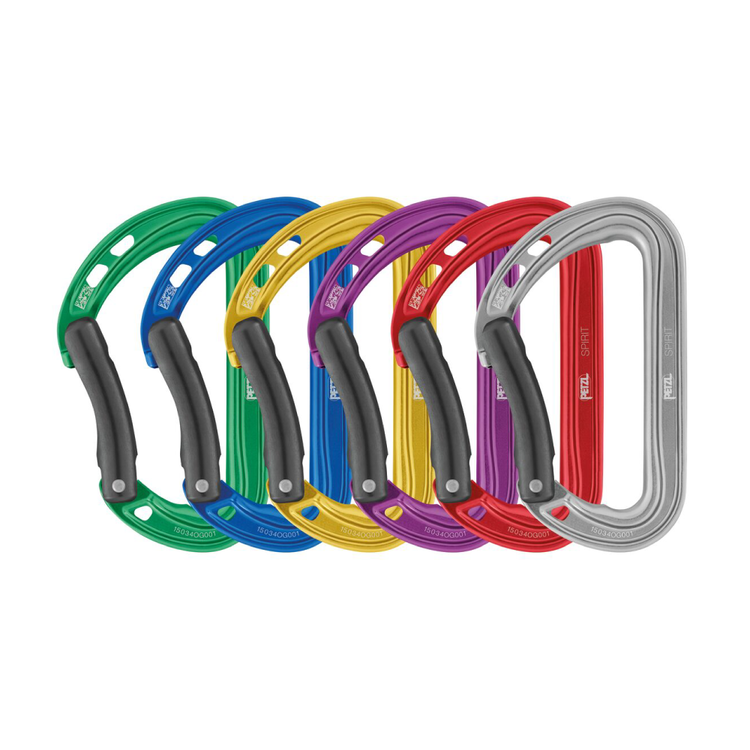 Petzl Mousquetons Spirit bent gate - paquet de 6
