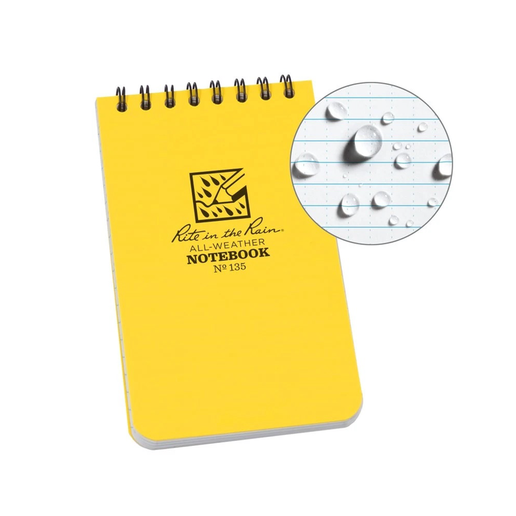 Rite in the rain Carnet à spirales résistant aux intempéries 3"X5"