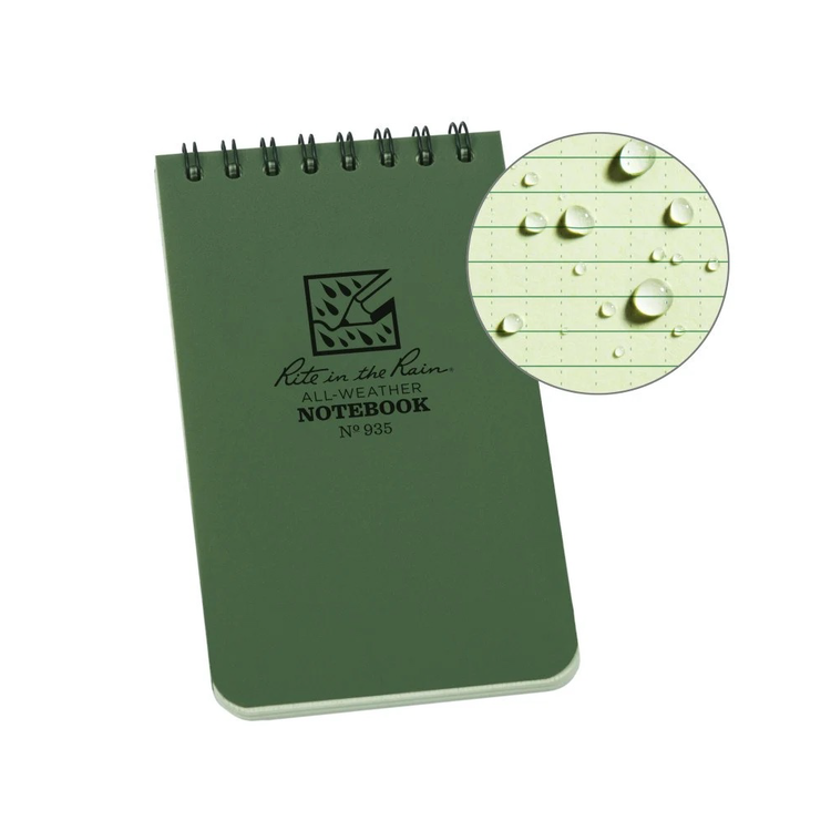 Rite in the rain Carnet à spirales résistant aux intempéries 3"X5"