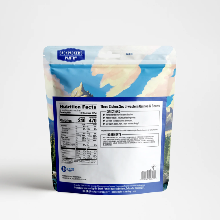 Backpacker's Pantry Quinoa et haricots façon Sud-Ouest Three Sisters