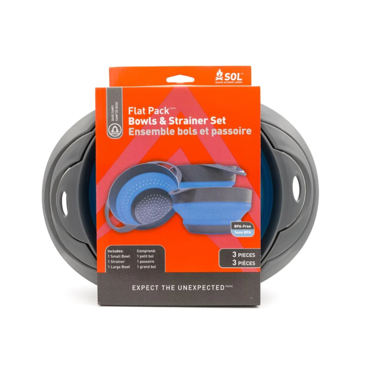 Survive Outdoors Longer (SOL) Ensemble de bols et passoire