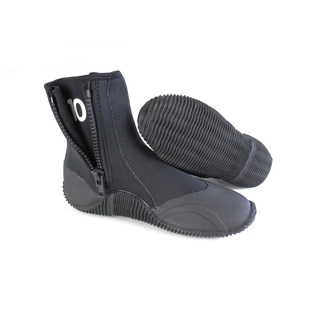 Bottes De Plongée En Néoprène 5 Mm Avec Semelle Caoutchouc Antidérapante - Taille 40-41, Noir, Protection Orteils